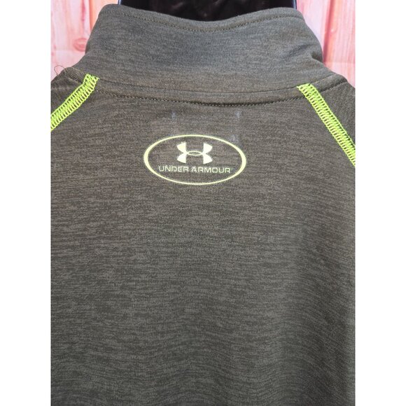 Under Armour Mens HeatGear Loose Fit 1/4 Zip Medium Green - Picture 6 of 8